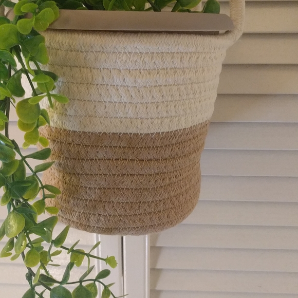 Hand Woven Hanging Planter - Picture 3 of 9